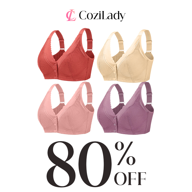 CoziLady - Easy Snap Front Button Bra