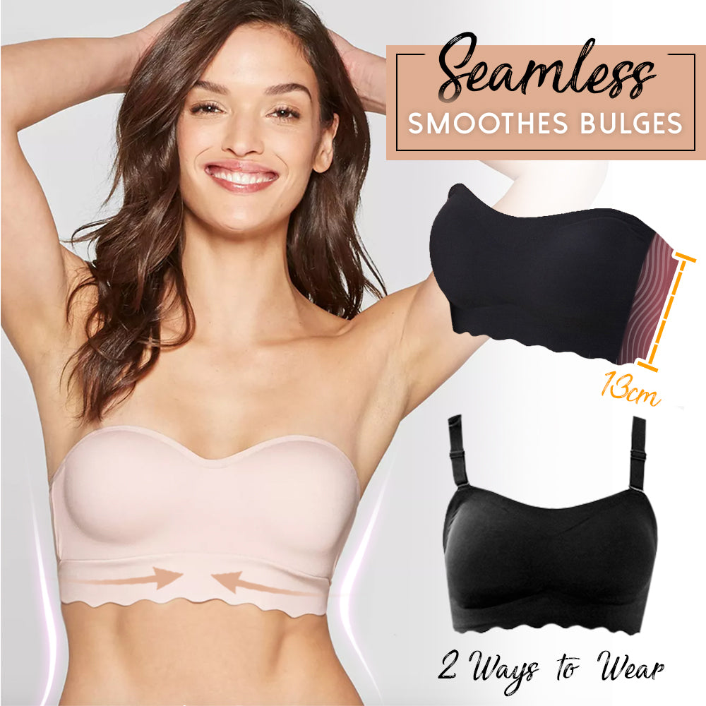 Detachable-Strap Bandeau Bra