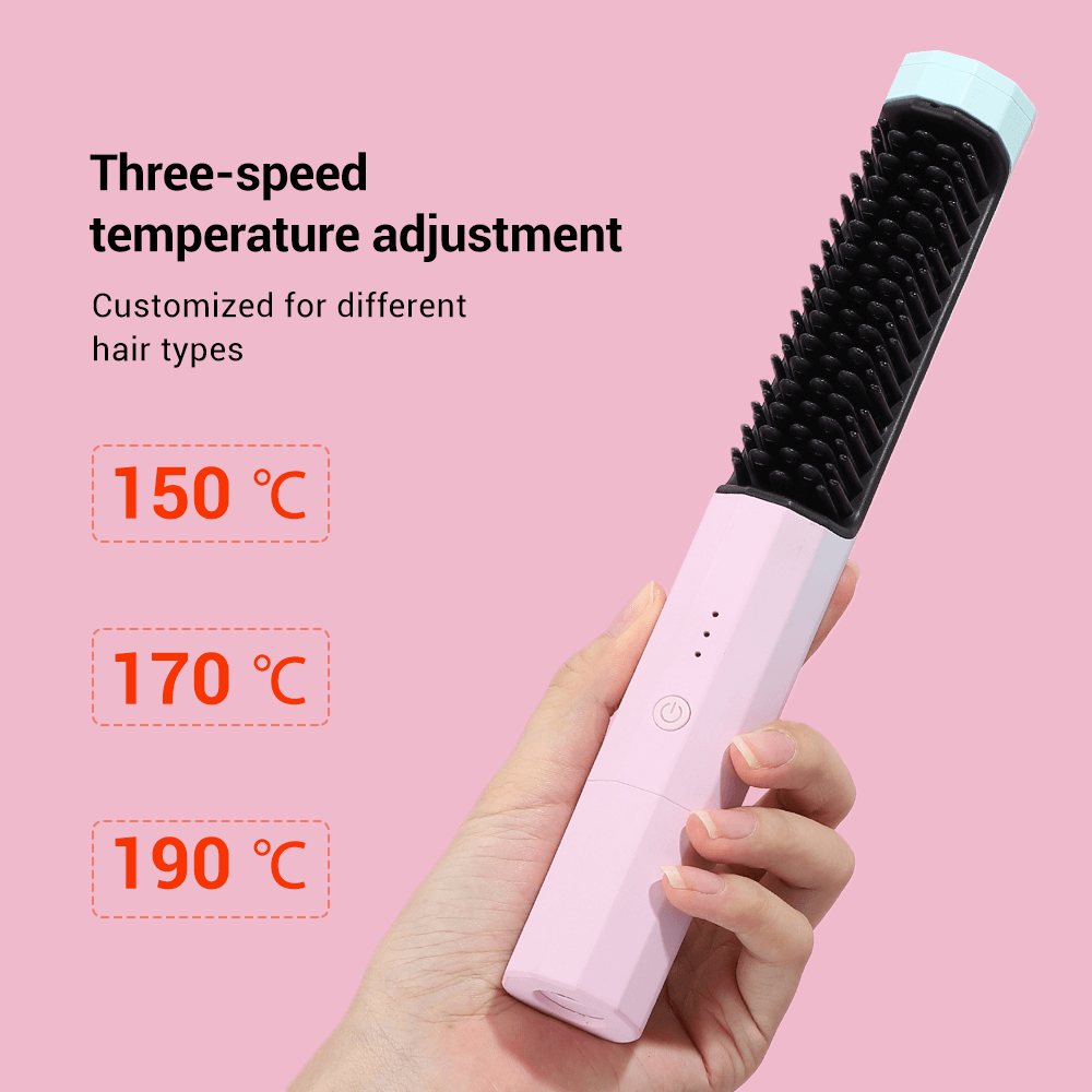 FrizzWand - Hair Straightener Brush (Buy 2 Get 1 Free (3Pcs))