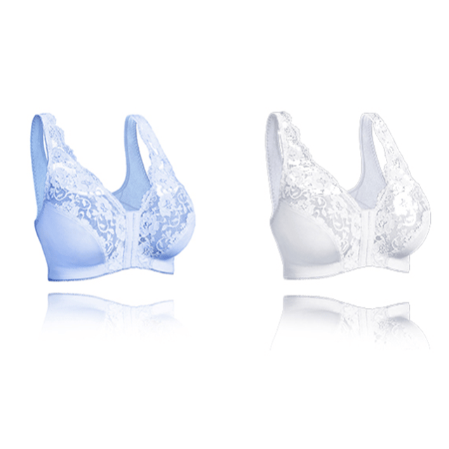 Front hooks, stretch-lace, super-lift, and posture correction - ALL IN ONE BRA!