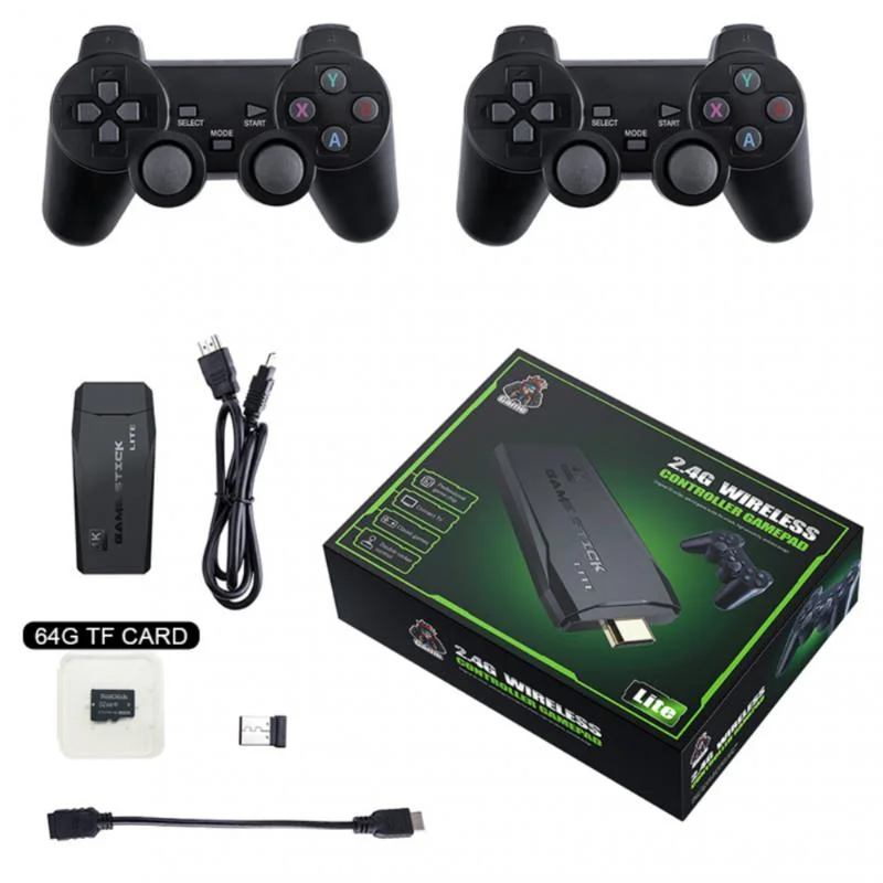 Game Stick 4k - 64 GB 10,000 Retro Games