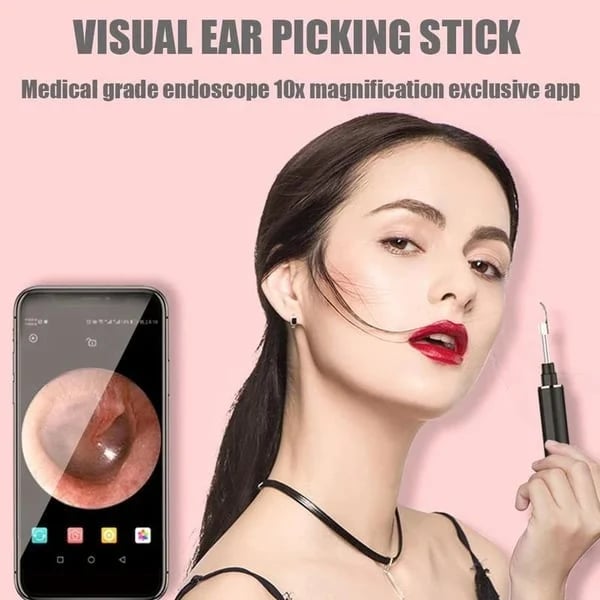 Hot Sale 50% OFF - Clean Earwax - Wi-Fi Visible Wax Elimination Spoon,USB 1080P HD Load Otoscope