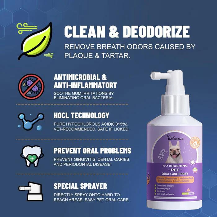 HOT SALE PROMOTION 49% OFF - Teeth Cleaning Spray for Dogs & Cats