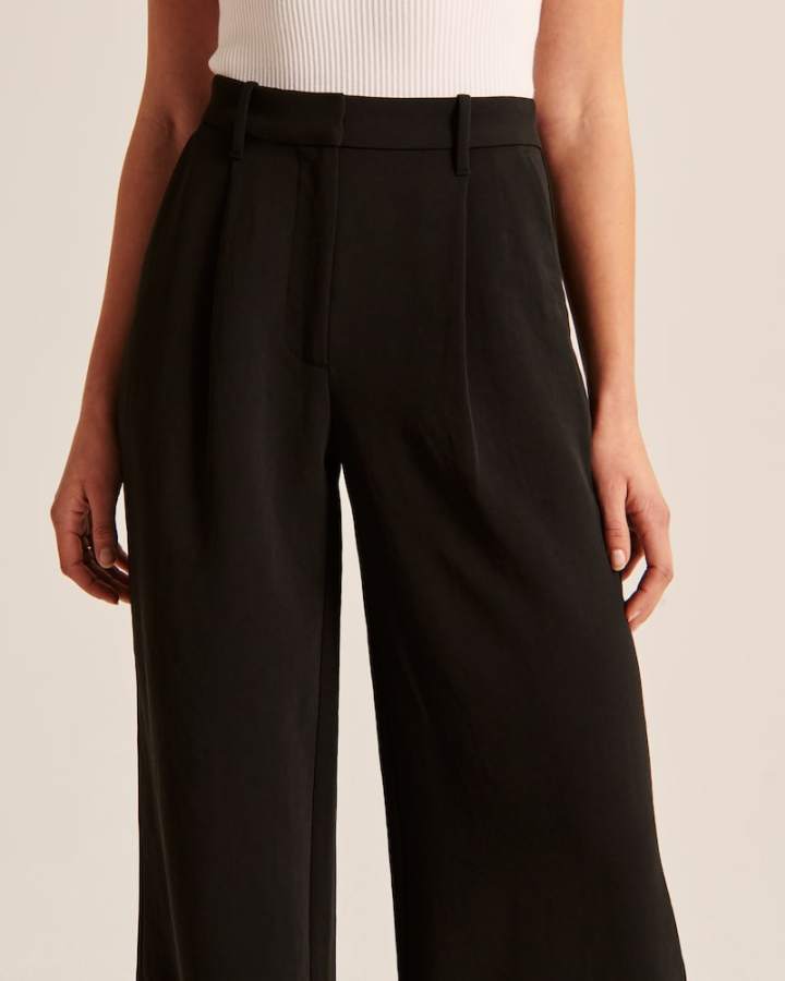 Icy Tailored Lightweight Wide-Leg Pants