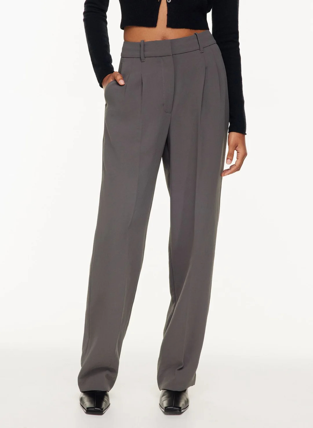 Icy Tailored Lightweight Wide-Leg Pants