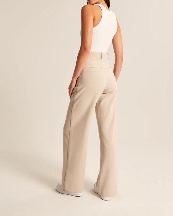 Icy Tailored Lightweight Wide-Leg Pants