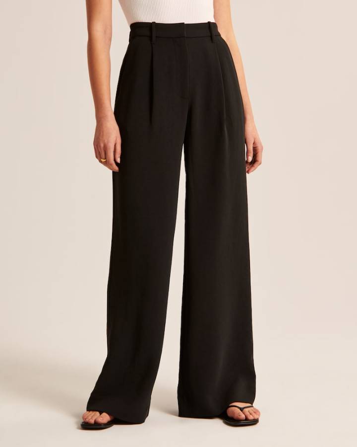 Icy Tailored Lightweight Wide-Leg Pants