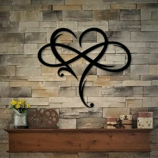 LAST DAY 49% OFF - Infinity heart - Steel wall decor Metal Wall art