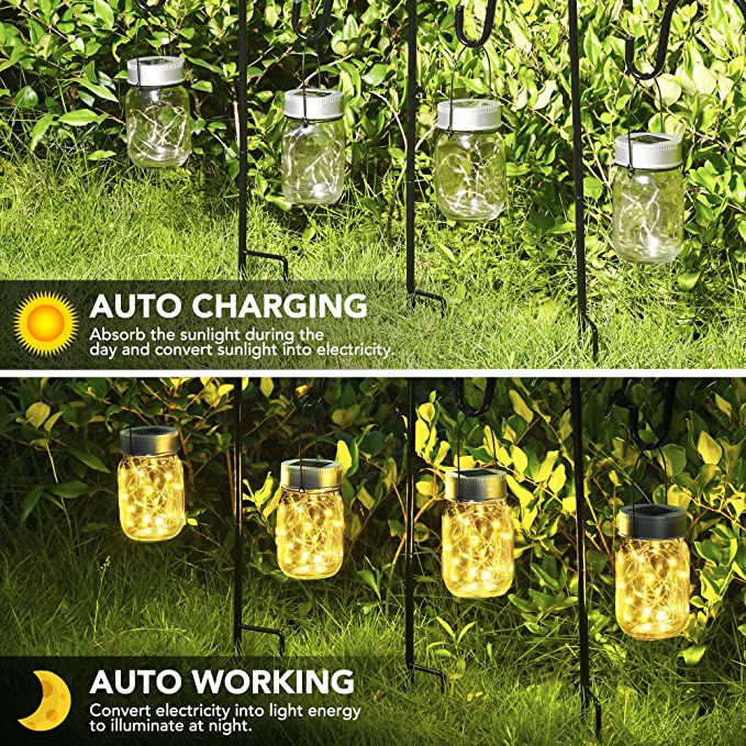 Last Day 49% OFF -  Mason Jar Solar Lights with 3 Light Colors