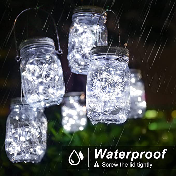 Last Day 49% OFF -  Mason Jar Solar Lights with 3 Light Colors