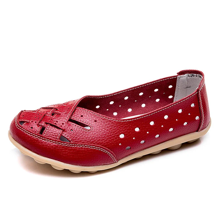 Baodwshop Last Day 49% OFF - Women's Leather Breathable Support Flat Shoes