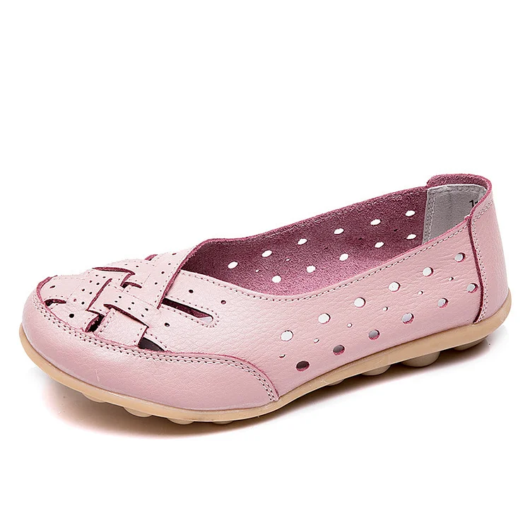 Baodwshop Last Day 49% OFF - Women's Leather Breathable Support Flat Shoes