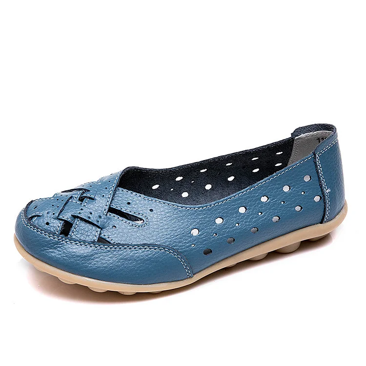 Baodwshop Last Day 49% OFF - Women's Leather Breathable Support Flat Shoes