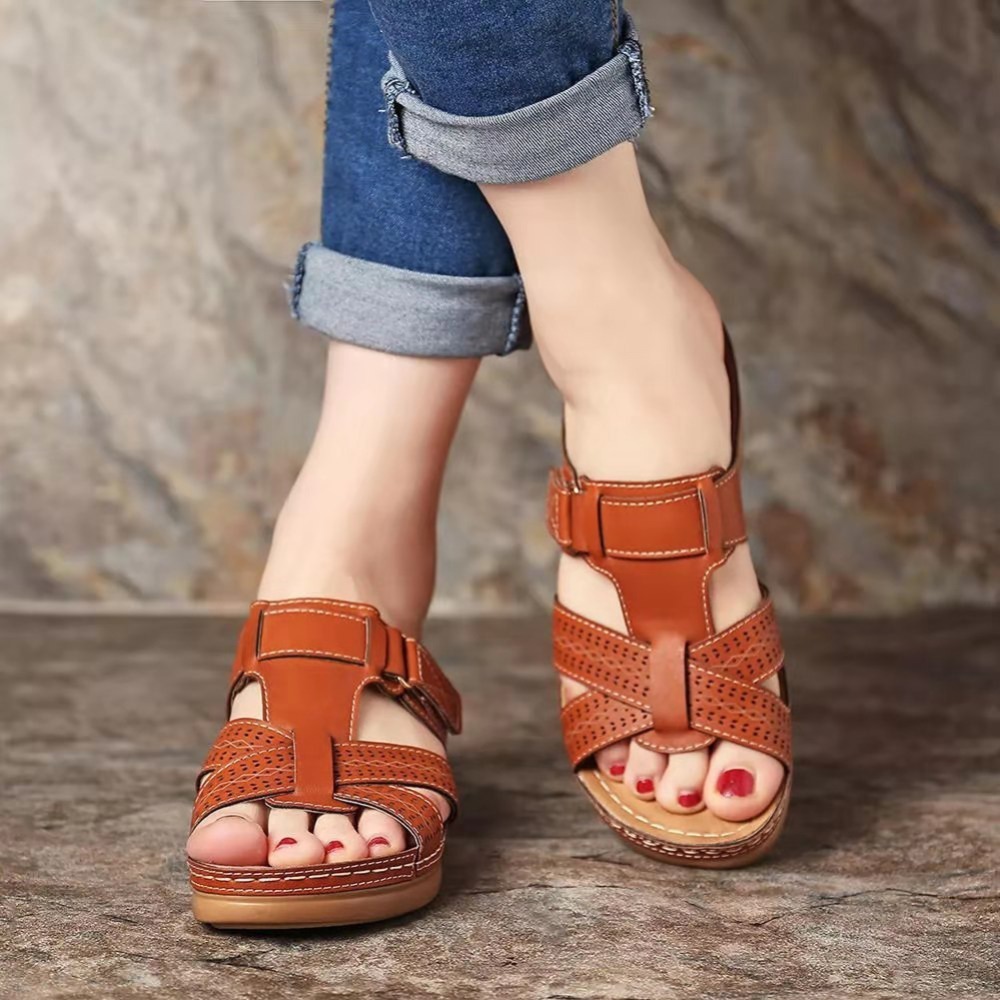 LAST DAY 49% OFF WOMEN PREMIUM LEATHER ORTHOPEDIC SANDALS