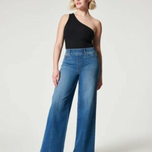 LAST DAY 50% OFF - Seamed Front Wide Leg Jeans