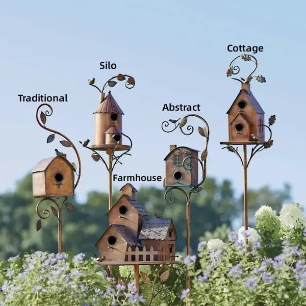 Last Day 70% OFF - Birdhouse Garden Stakes