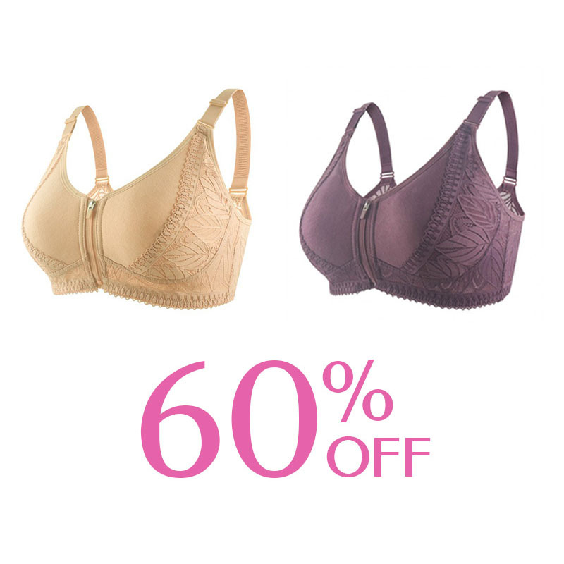 LAST DAY 80% OFF - WIRELESS ZIP FRONT FULL COVERAGE BRA