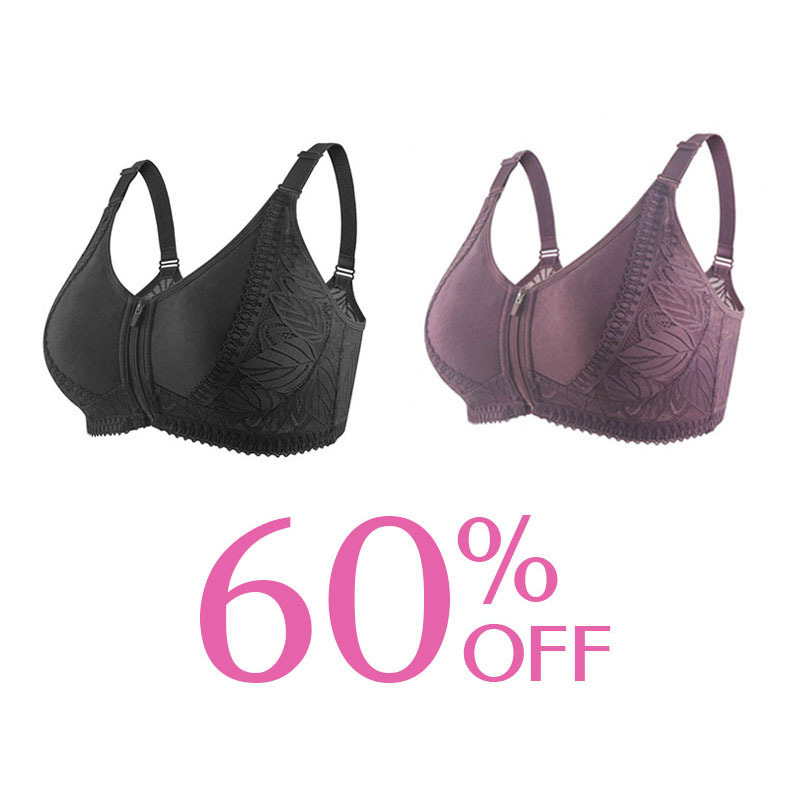 LAST DAY 80% OFF - WIRELESS ZIP FRONT FULL COVERAGE BRA