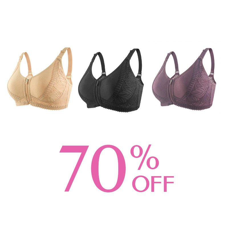 LAST DAY 80% OFF - WIRELESS ZIP FRONT FULL COVERAGE BRA