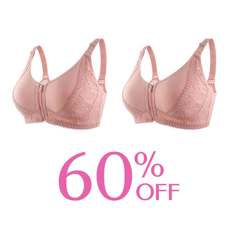 LAST DAY 80% OFF - WIRELESS ZIP FRONT FULL COVERAGE BRA