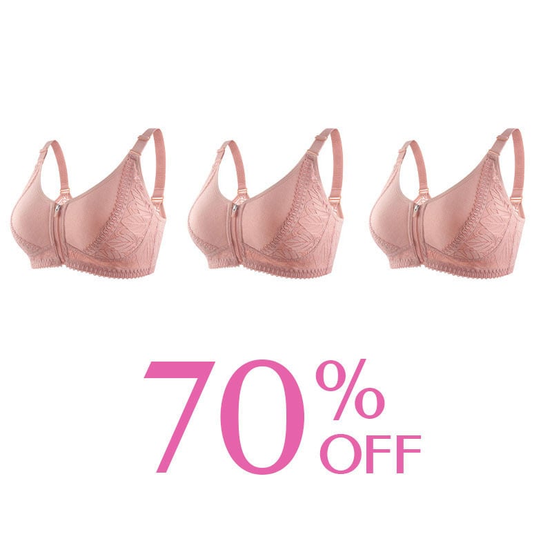 LAST DAY 80% OFF - WIRELESS ZIP FRONT FULL COVERAGE BRA