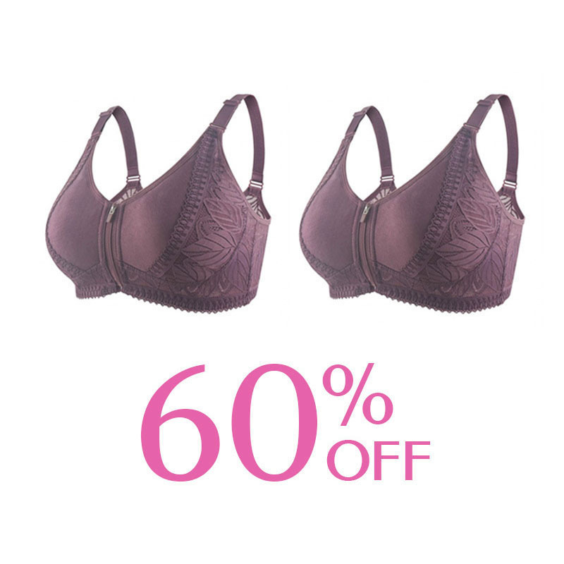 LAST DAY 80% OFF - WIRELESS ZIP FRONT FULL COVERAGE BRA