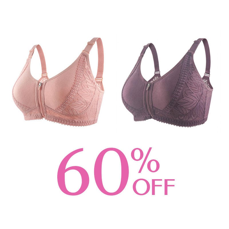 LAST DAY 80% OFF - WIRELESS ZIP FRONT FULL COVERAGE BRA