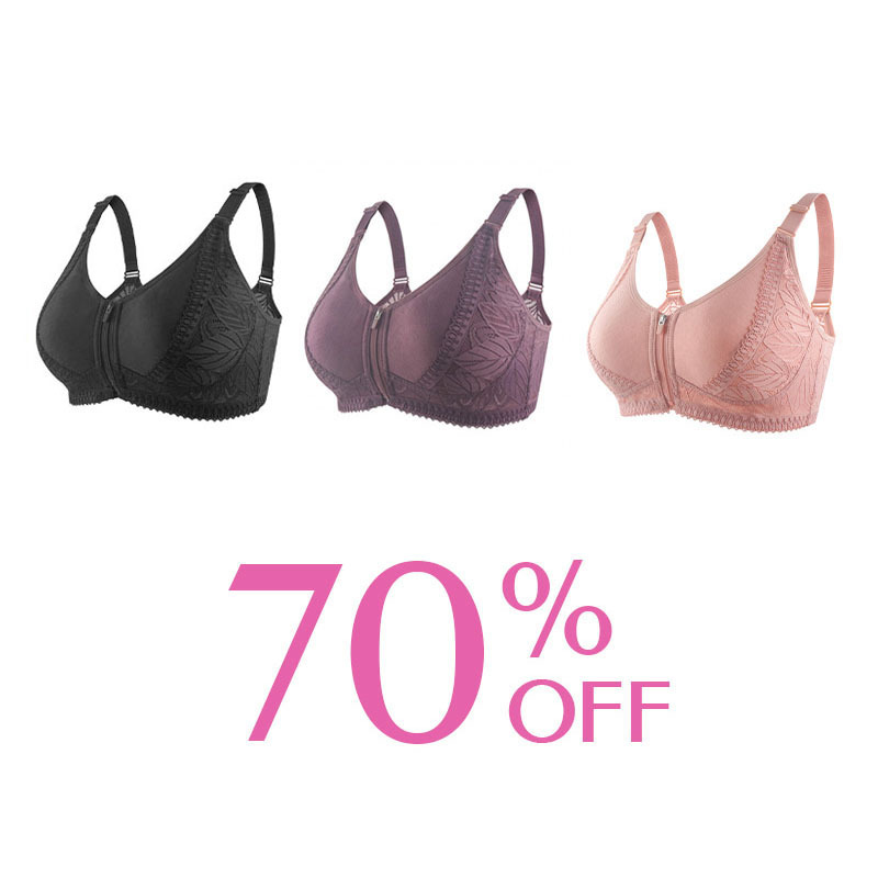 LAST DAY 80% OFF - WIRELESS ZIP FRONT FULL COVERAGE BRA