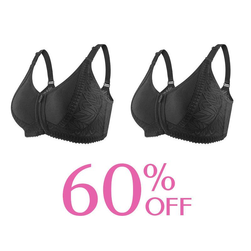 LAST DAY 80% OFF - WIRELESS ZIP FRONT FULL COVERAGE BRA