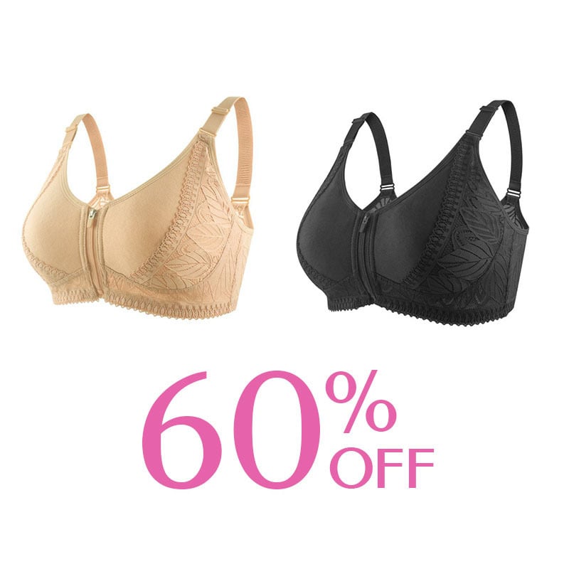 LAST DAY 80% OFF - WIRELESS ZIP FRONT FULL COVERAGE BRA