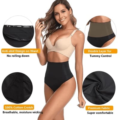 Last Day Offer - 60% OFF High Waist Tummy Control Thong Unleash your beauty