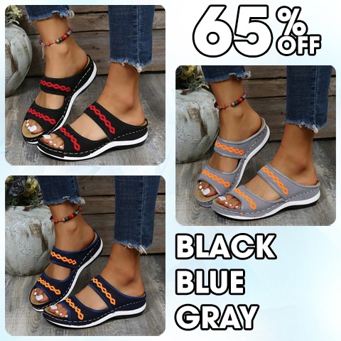 Last Day Promotion 70% OFF - Leather Orthopedic Arch Support Sandals Diabetic Walking Cross Sandals