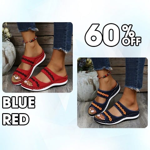 Last Day Promotion 70% OFF - Leather Orthopedic Arch Support Sandals Diabetic Walking Cross Sandals