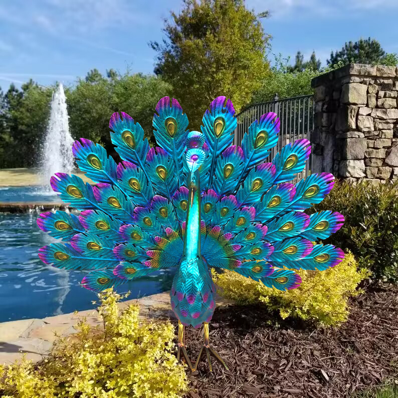 Last Day Promotion- SAVE 70% - Beautiful Peacock Statue Decor