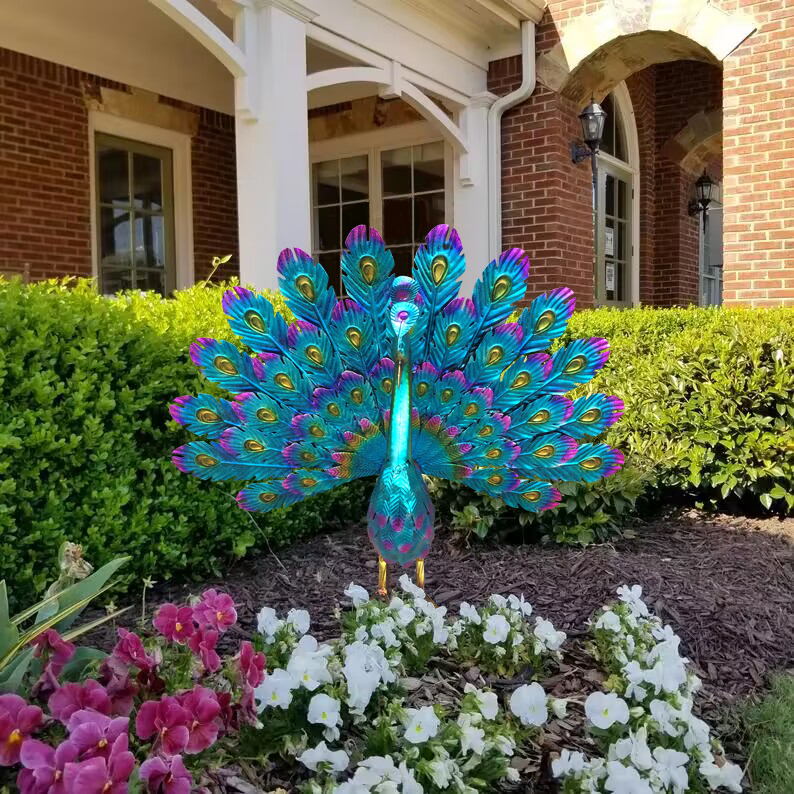 Last Day Promotion- SAVE 70% - Beautiful Peacock Statue Decor