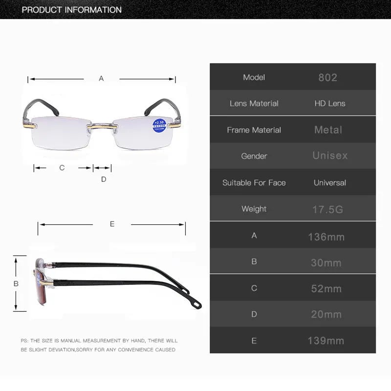 Mikyflyy LAST DAY SALE 49% OFF - Sapphire High Hardness Anti-blue Progressive Far And Near Dual-Use Reading Glasses