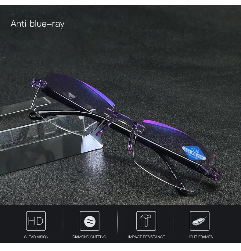 Mikyflyy LAST DAY SALE 49% OFF - Sapphire High Hardness Anti-blue Progressive Far And Near Dual-Use Reading Glasses