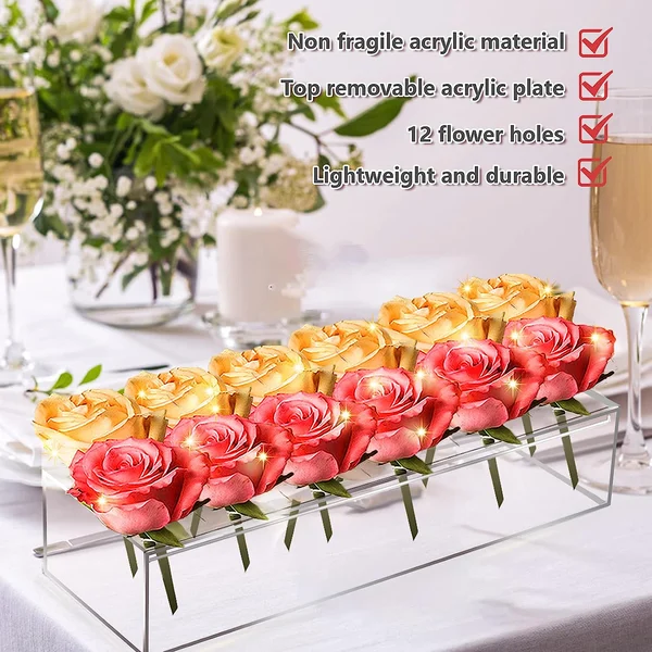 Luxury Party Decoration - Clear Acrylic Flower Vase