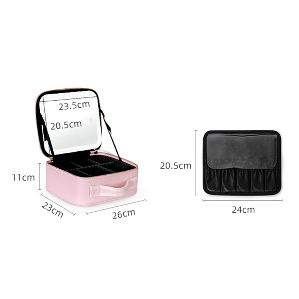 Cosmetic Travel Case With LED Mirror