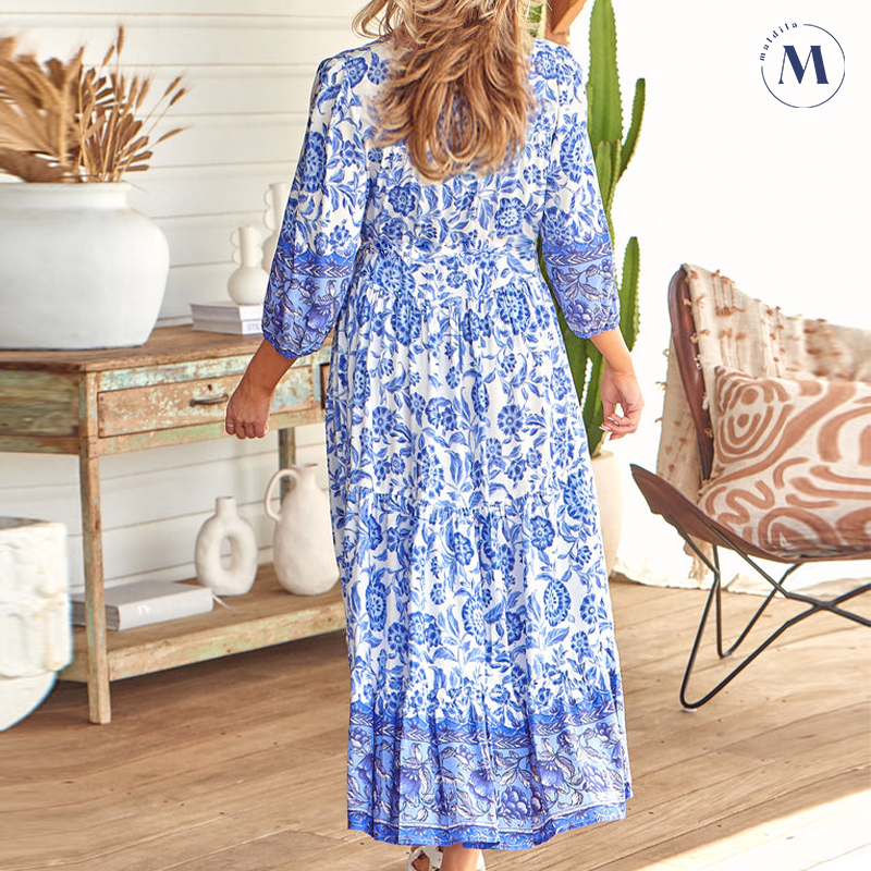 Maldila - New Style-73%OFF V-neck Bohemian Dress