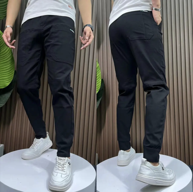 Men’s High Stretch Multi-pocket Skinny Cargo Pants
