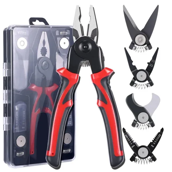 Multifunctional pliers with interchangeable heads