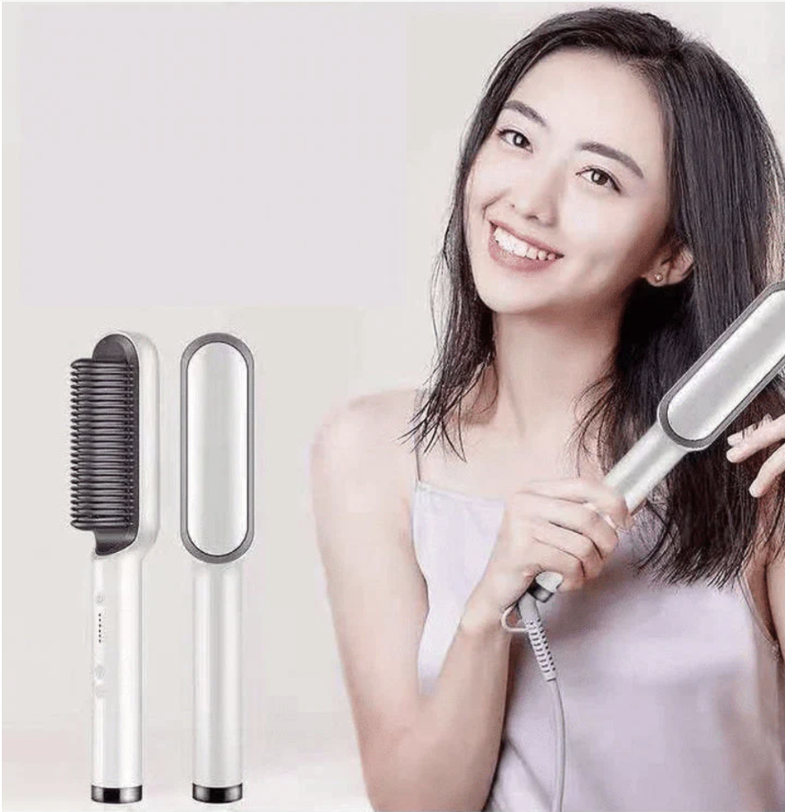 (NEW 2023 LUXURY VERSION) 2 in 1 Hair Negative Ion Hair Straightener Styling Comb US