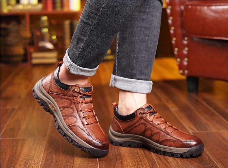 ON THIS WEEK SALE 70% OFF - Men's Casual Hand Stitching Leather Arch Support Shoes