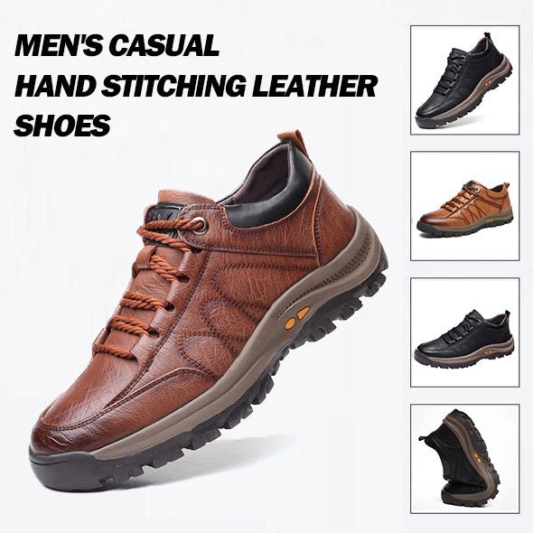 ON THIS WEEK SALE 70% OFF - Men's Casual Hand Stitching Leather Arch Support Shoes