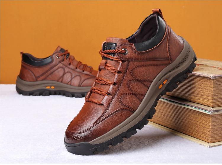 ON THIS WEEK SALE 70% OFF - Men's Casual Hand Stitching Leather Arch Support Shoes