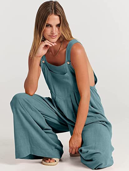 tokyel Plus Size Wide Leg Overalls Jumpsuit