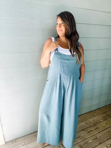 tokyel Plus Size Wide Leg Overalls Jumpsuit