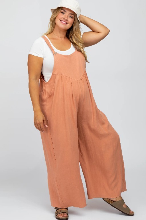 tokyel Plus Size Wide Leg Overalls Jumpsuit