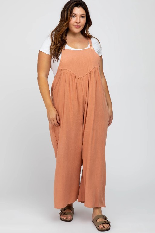 tokyel Plus Size Wide Leg Overalls Jumpsuit